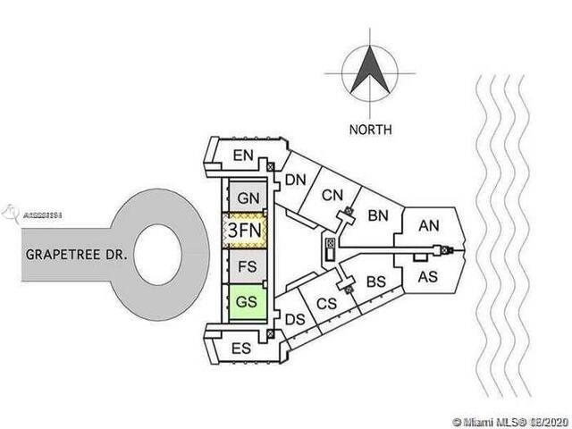 600 Grapetree Drive, Unit 11AS Key Biscayne, FL 33149 - Photo 38 of 38 Building floor plan showing location of PH AS.