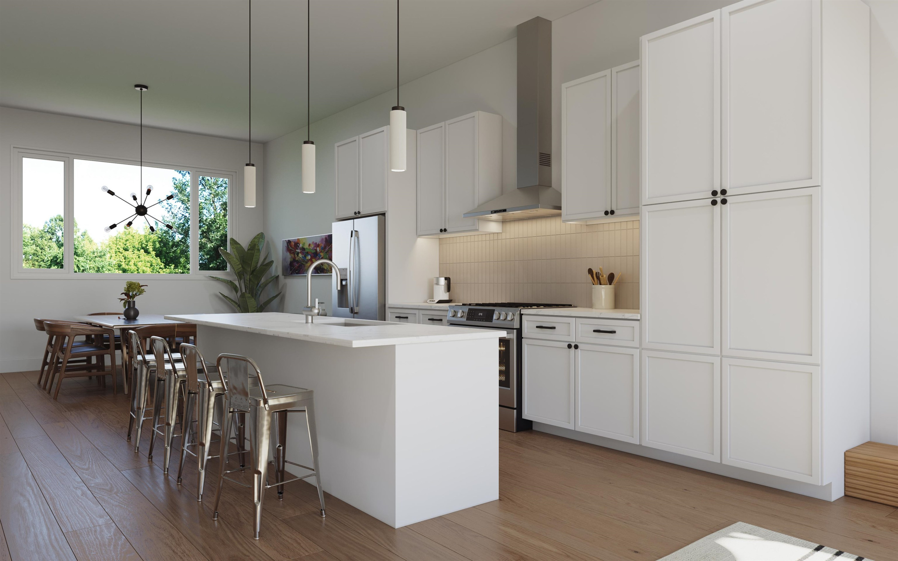 1000 Hundley Durham, NC 27701 - Photo 6 of 18 a kitchen with cabinets and wooden floor