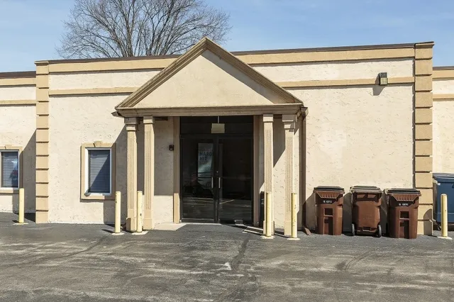 a view of a house with a outdoor space