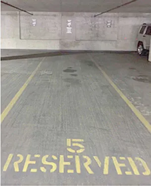 a view of parking space