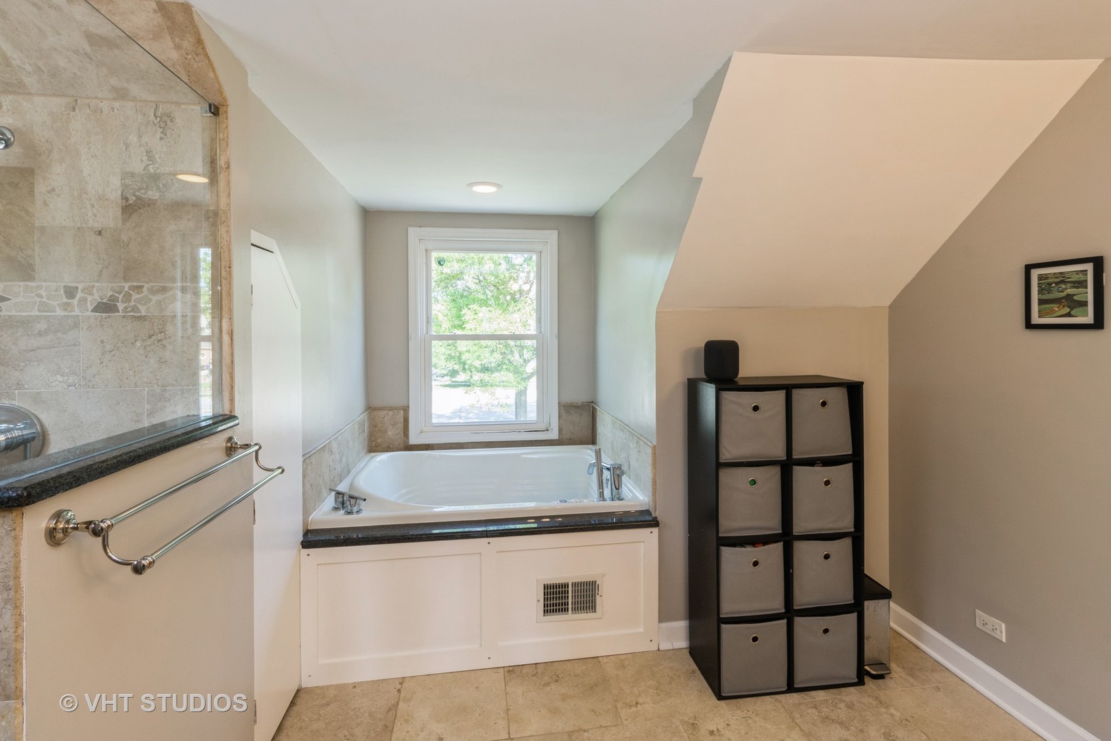 49 South Quentin Road Palatine, IL 60067 - Photo 21 of 25 a kitchen with granite countertop a sink and a window