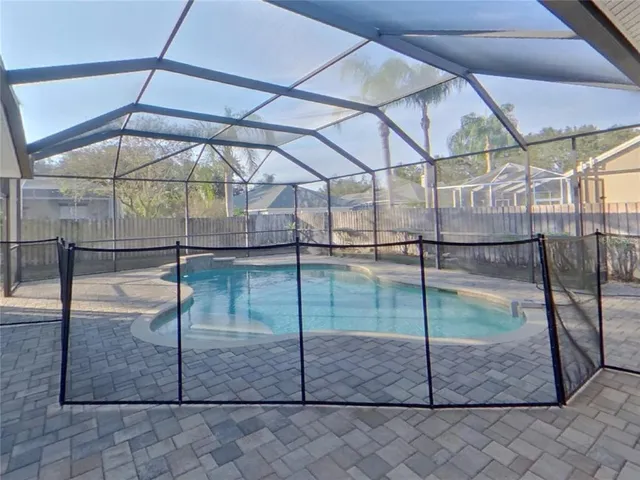 a glass door with glass shower doors