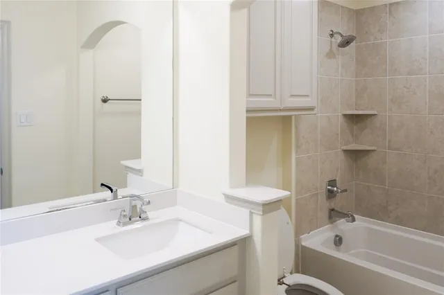 a view of a lake with houses