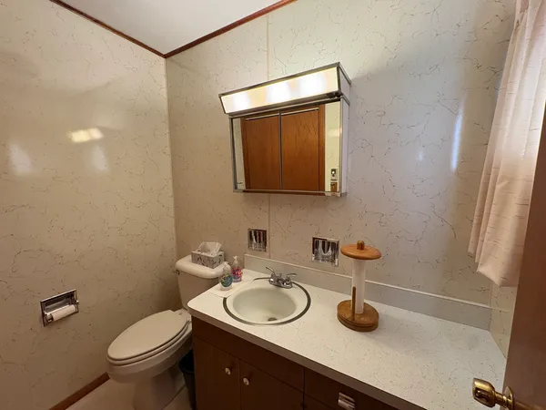 a bathroom with a sink and a toilet