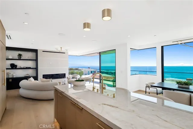 a view of beach and ocean