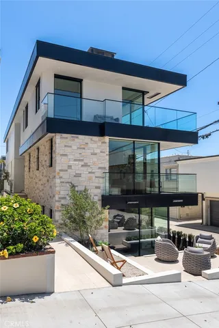 a building outdoor space with patio