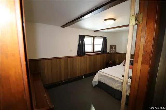 a bathroom with a sink and mirror