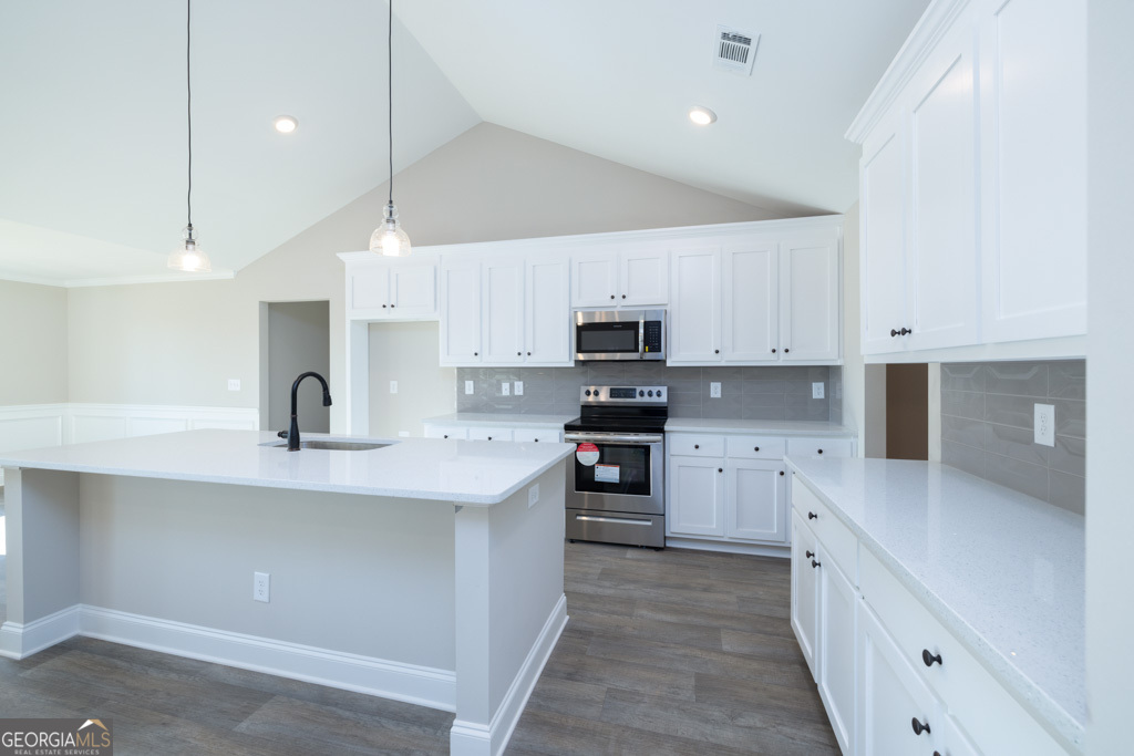 300 Grady Brock Road, Unit 20 Martin, GA 30557 - Photo 8 of 26 a kitchen with kitchen island a sink stainless steel appliances and cabinets