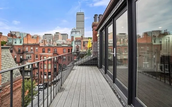 a view of balcony with city view