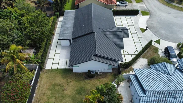 a aerial view of a house