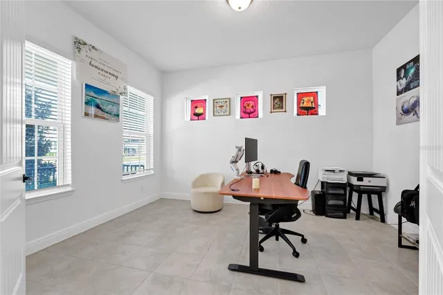 a room with furniture and windows