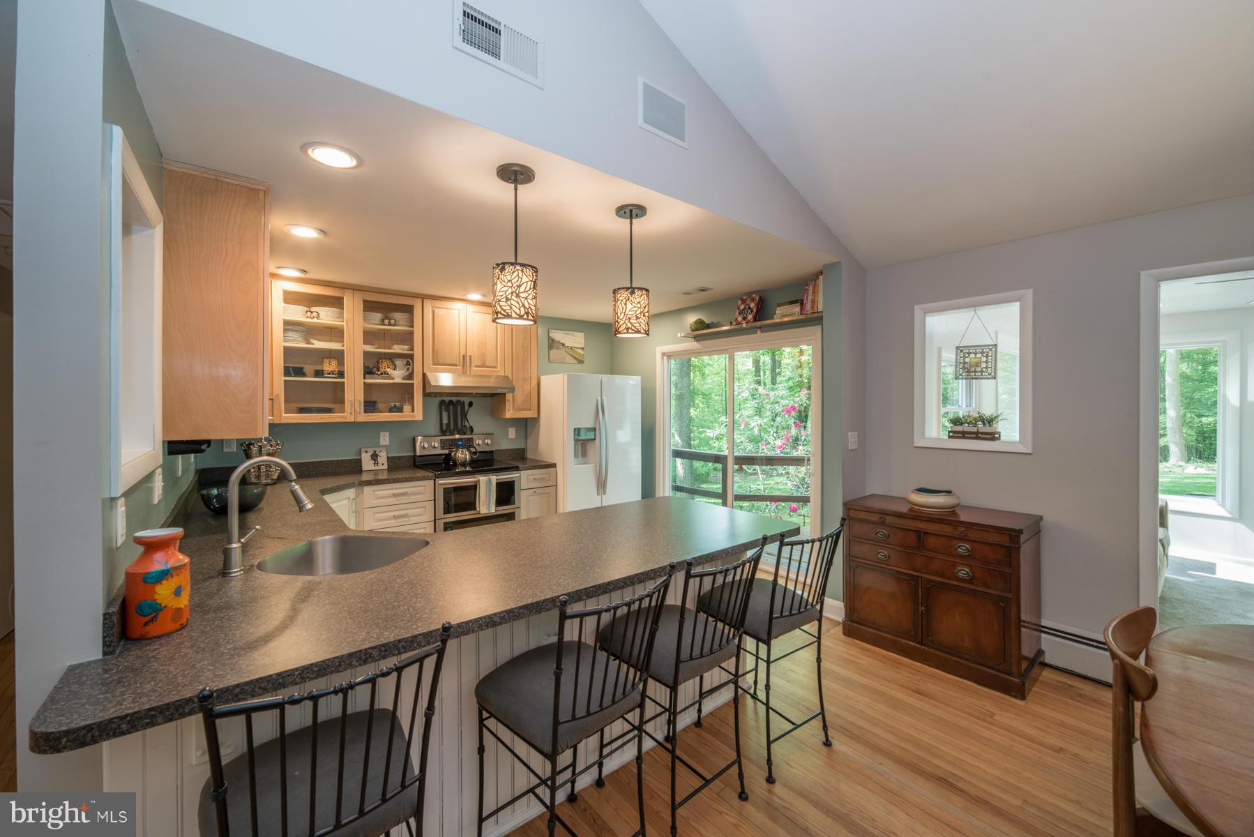 4203 Manorview Road Glen Arm, MD 21057 - Photo 10 of 30 Breakfast bar with decorative drop lighting.