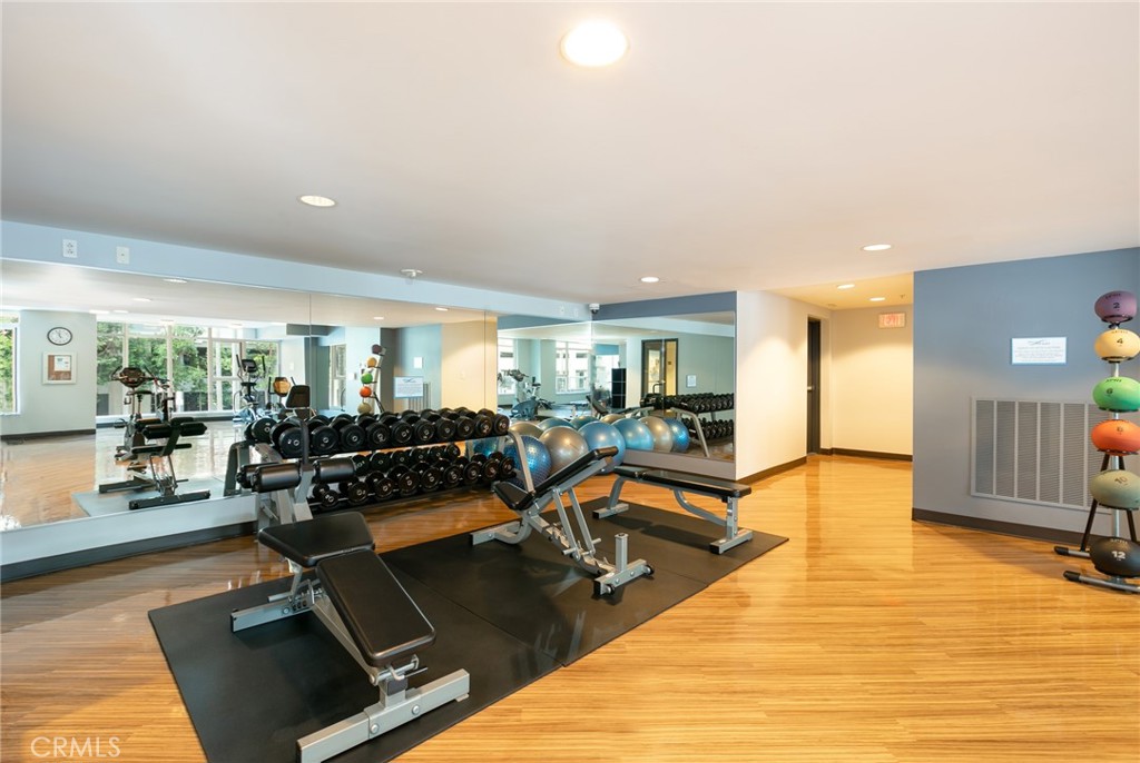 411 West Seaside Way, Unit 703 Long Beach, CA 90802 - Photo 45 of 52 a view of a room with gym equipment