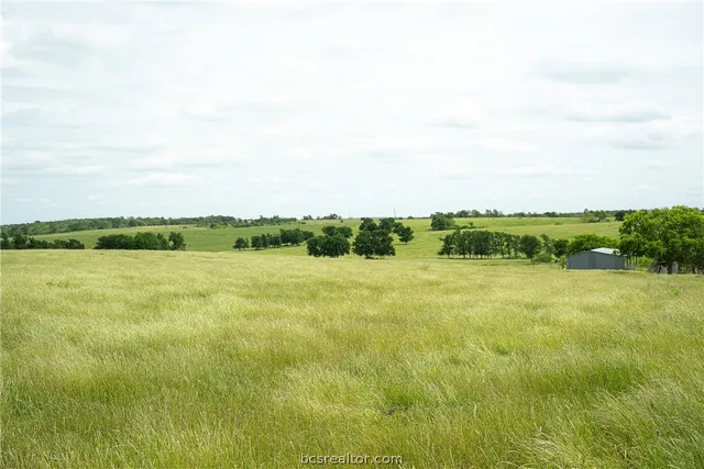 a view of a lake with a big yard