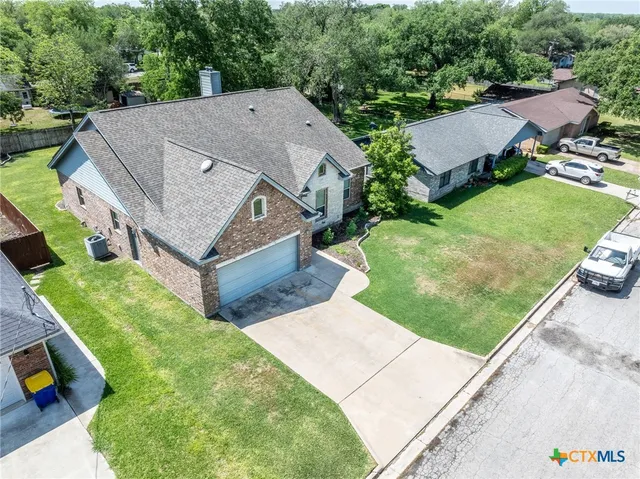 a aerial view of a house