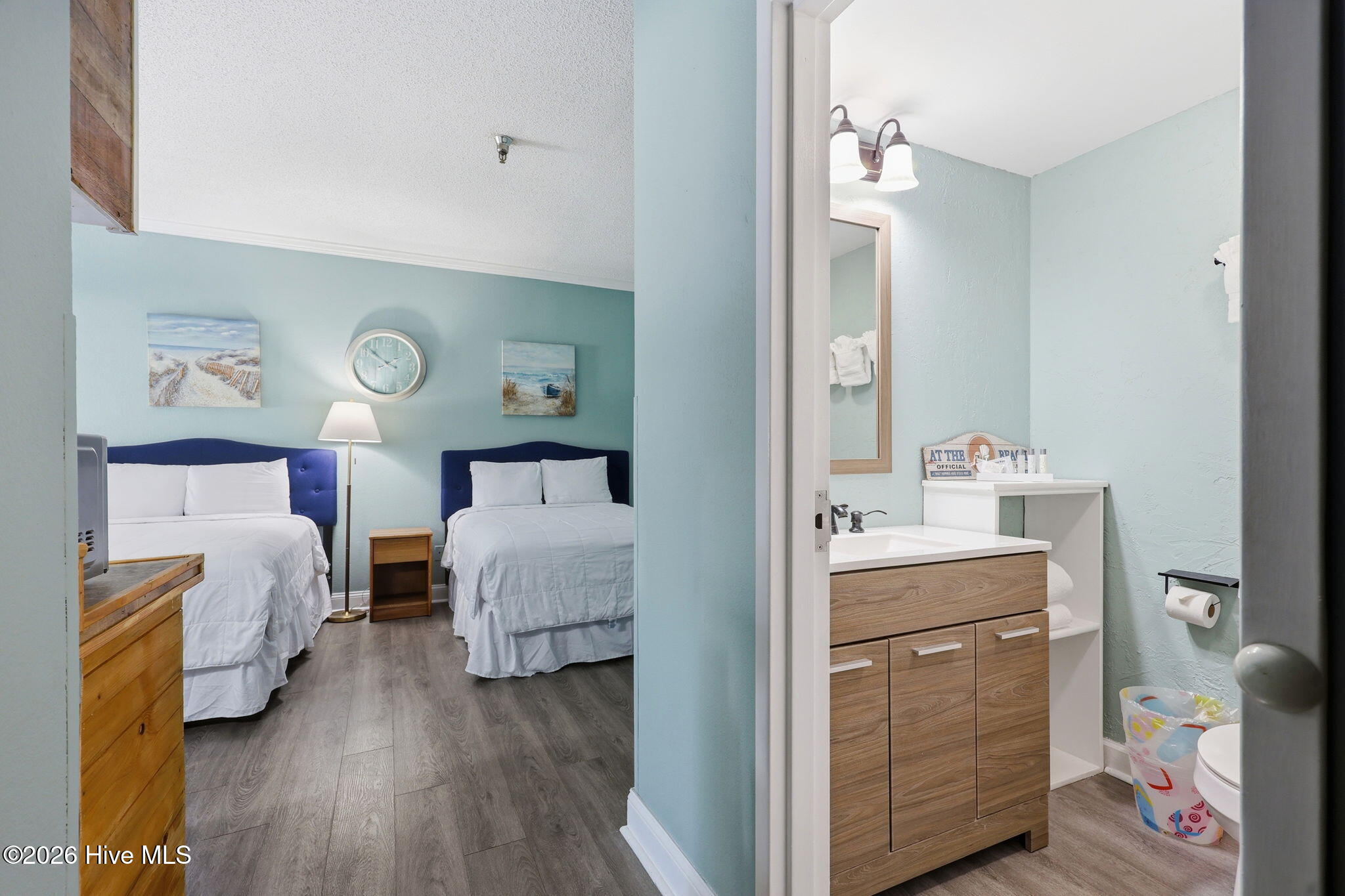 602 West Fort Macon Road, Unit 217 Atlantic Beach, NC 28512 - Photo 8 of 33 Bathroom and Beds