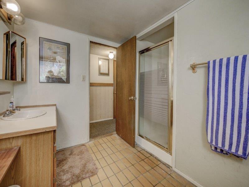 224 Circle Drive Ben Lomond, CA 95005 - Photo 25 of 34 a bathroom with a sink mirror and shower