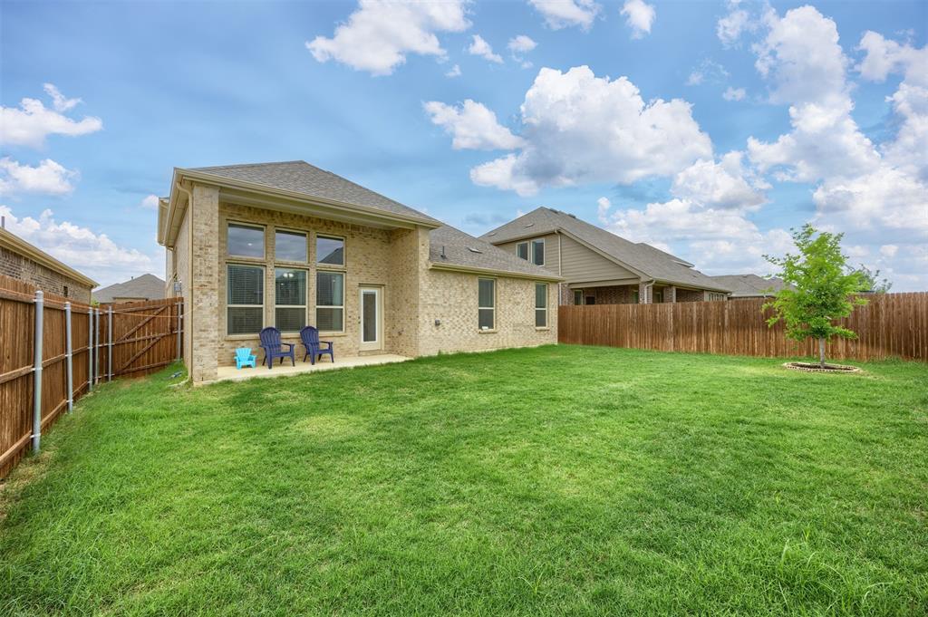 3808 High Country Road Aubrey, TX 76227 - Photo 26 of 36 Expansive green lawn with a newly planted tree