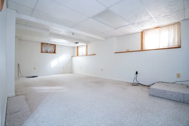 a view of a livingroom with a window