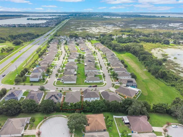 a view of a city with lawn chairs