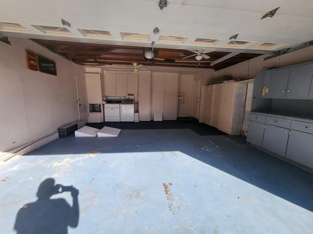 a view of a car garage