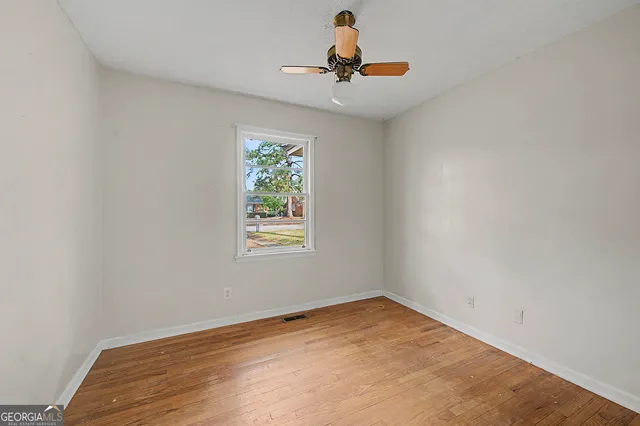 an empty room with a window