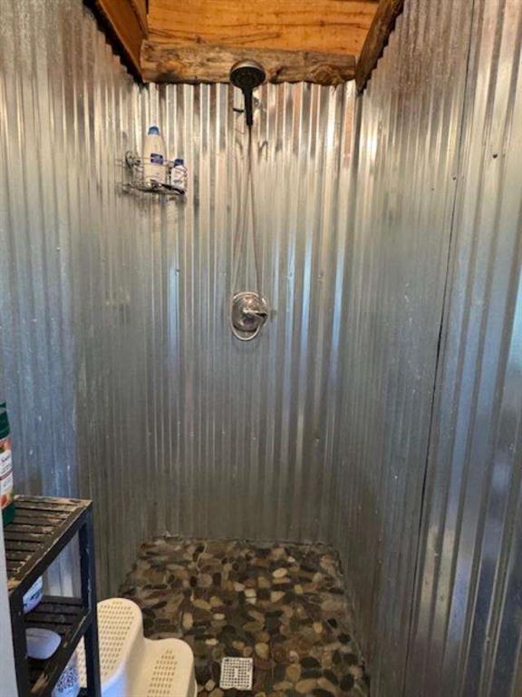 500 County Road 496 Centre, AL 35960 - Photo 23 of 44 a bathroom with a shower curtain