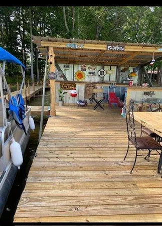 a view of outdoor space with seating area