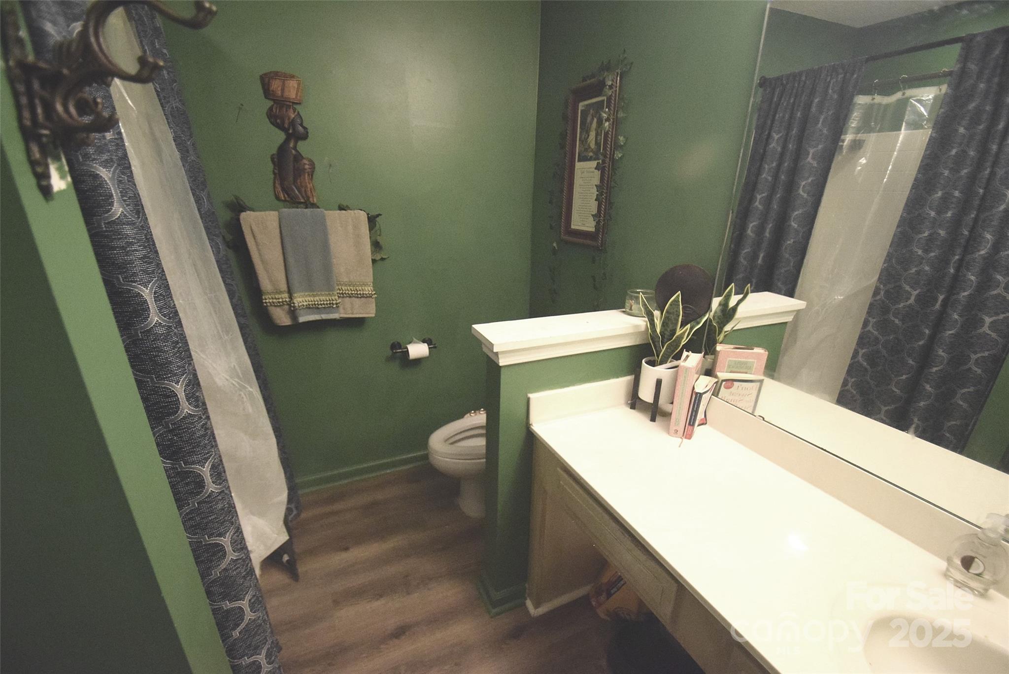 11130 Whitlock Crossing Court Charlotte, NC 28273 - Photo 21 of 27 a bathroom with a sink a toilet and a mirror