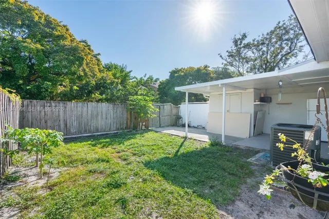 a backyard of a house