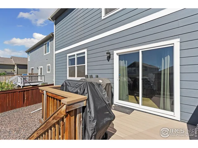a front view of a house with patio