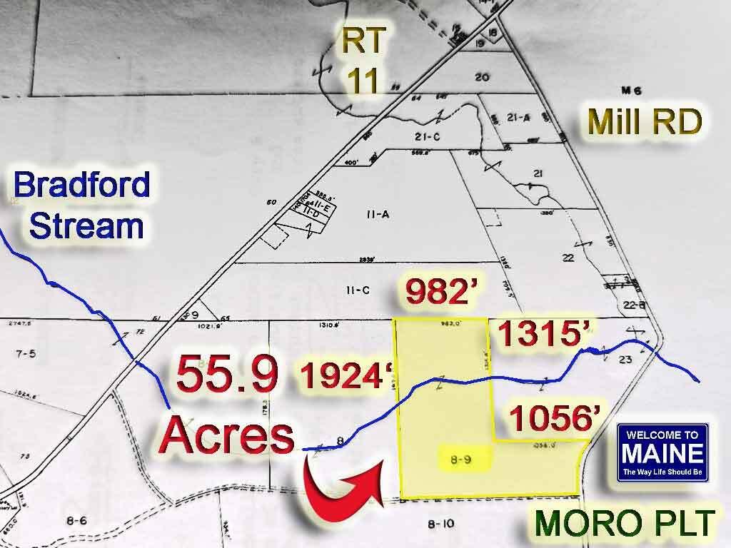 Lot 8-9 South Mill Road Smyrna Mills, ME 04780 - Photo 7 of 43 land-moro-plt-aroostook-map