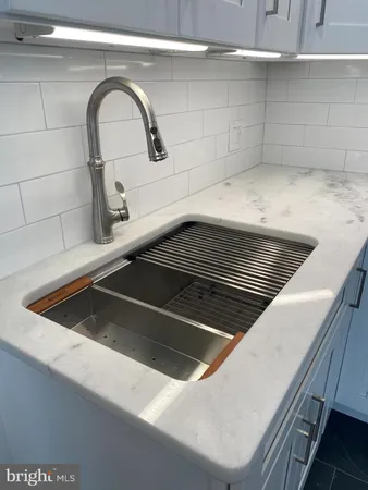 a close view of kitchen sink