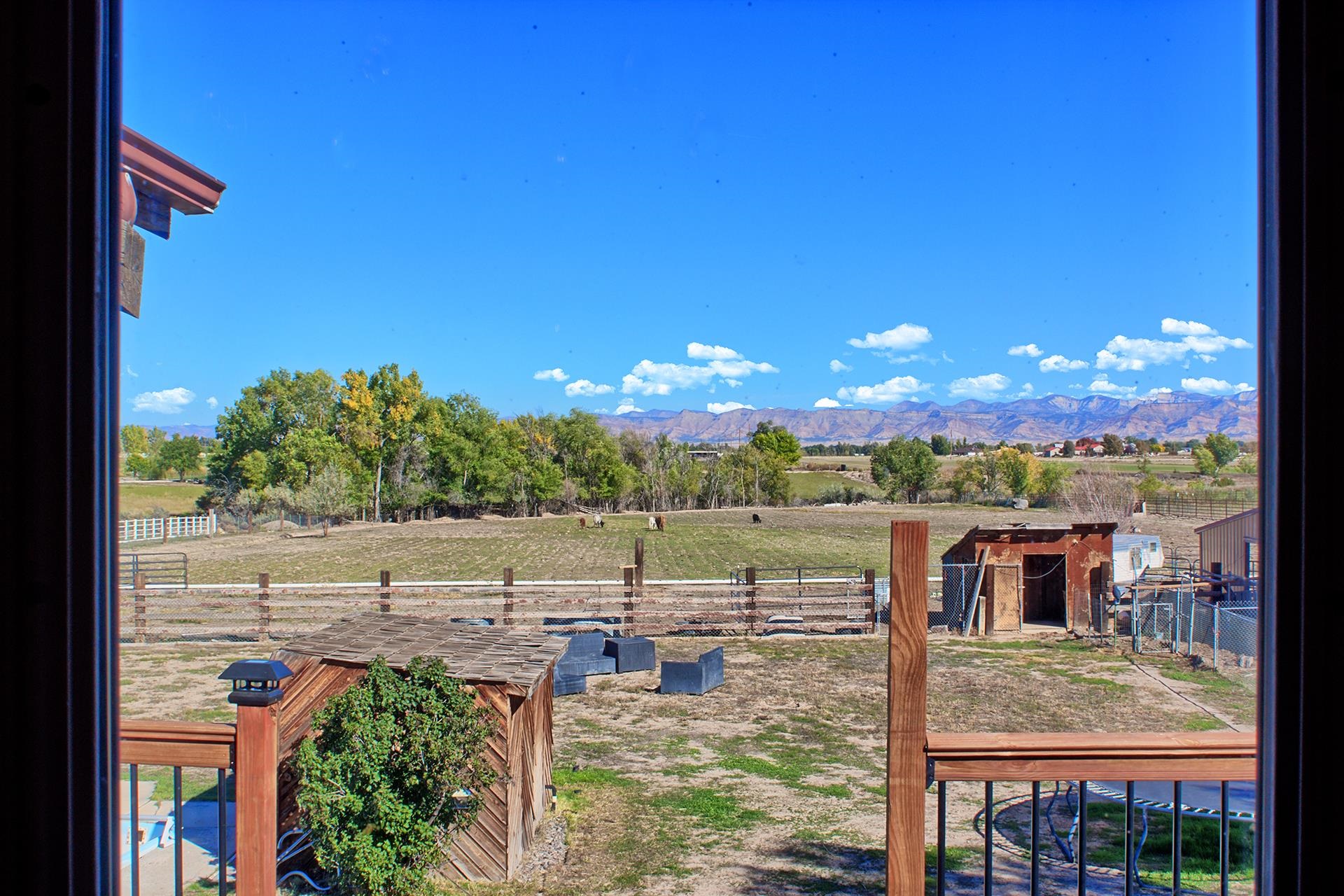 1874 L Road Fruita, CO 81521 - Photo 41 of 42 a view of a lake from a balcony with furniture