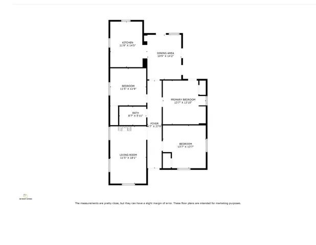 a picture of a small white building