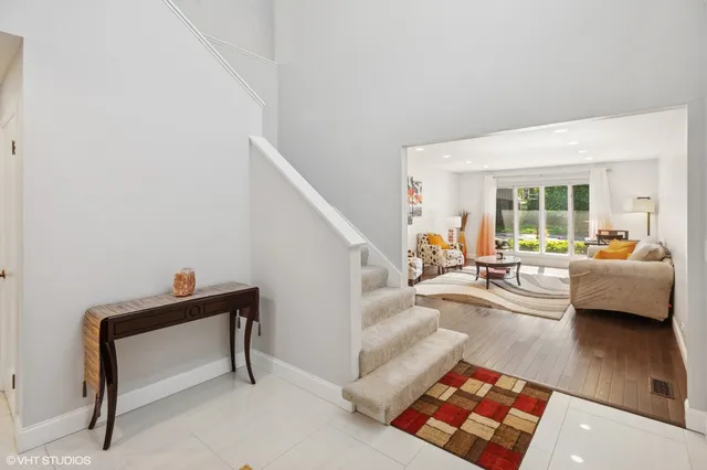 a living room with furniture and a couch