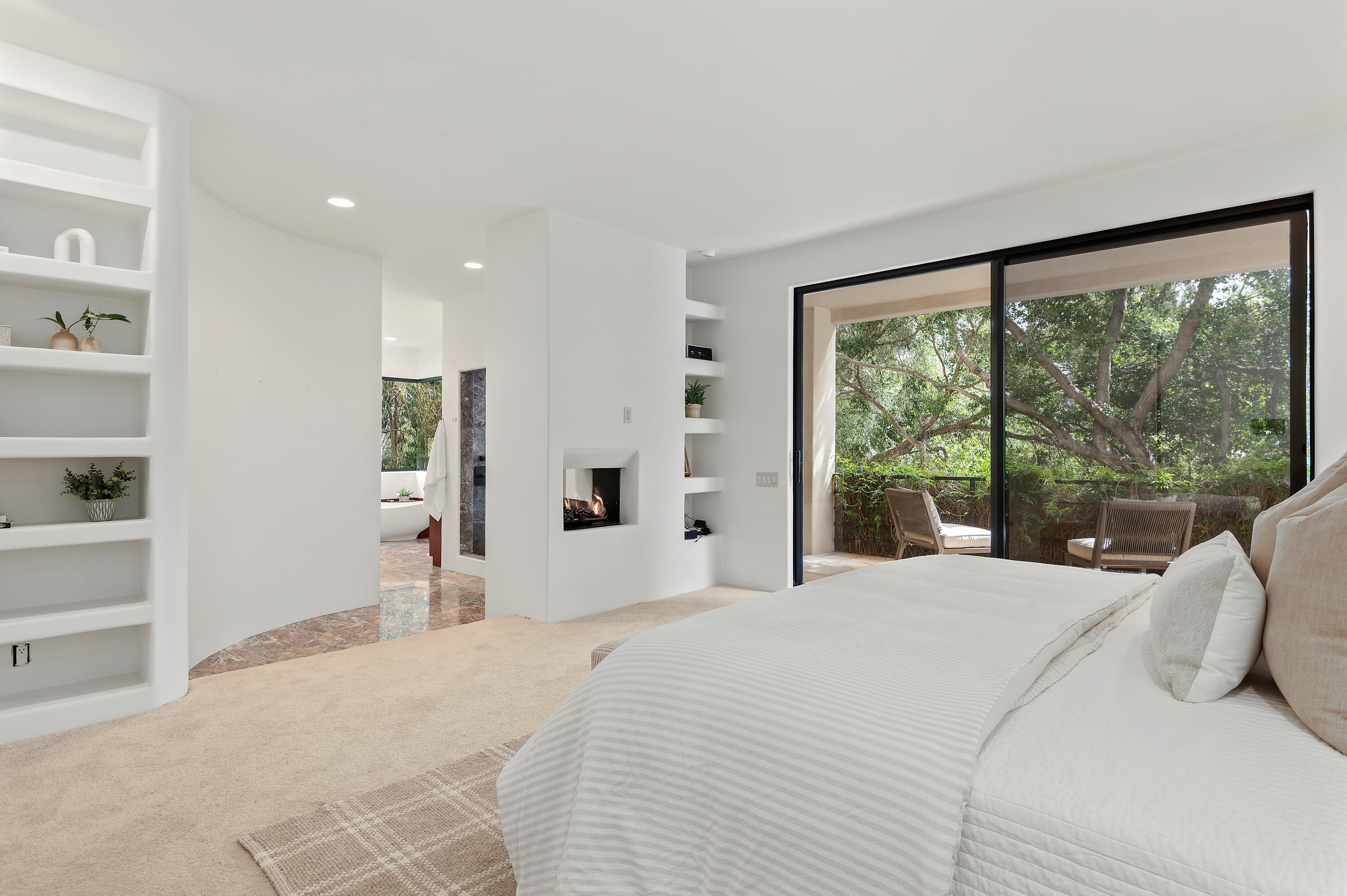 1181 Glenview Road Santa Barbara, CA 93108 - Photo 22 of 46 a bedroom with a large bed and a large window