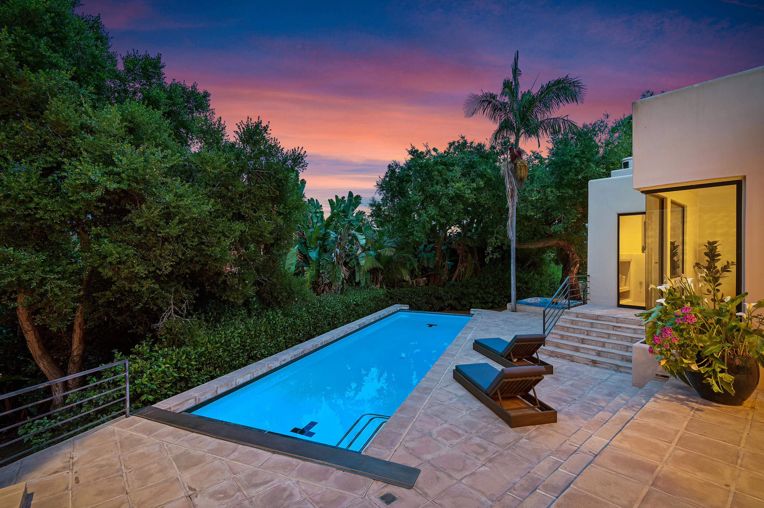 1181 Glenview Road Santa Barbara, CA 93108 - Photo 41 of 46 a view of swimming pool with lounge chair and garden