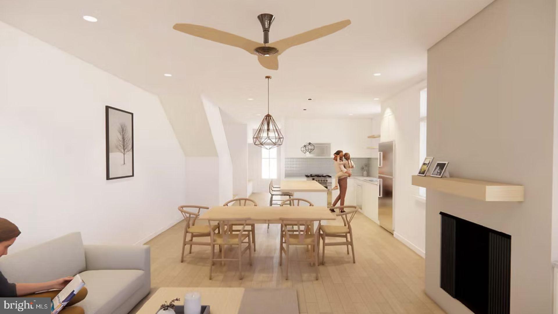 205 West Front Street, Unit A Laurel, DE 19956 - Photo 4 of 11 a dining room with furniture and a fireplace