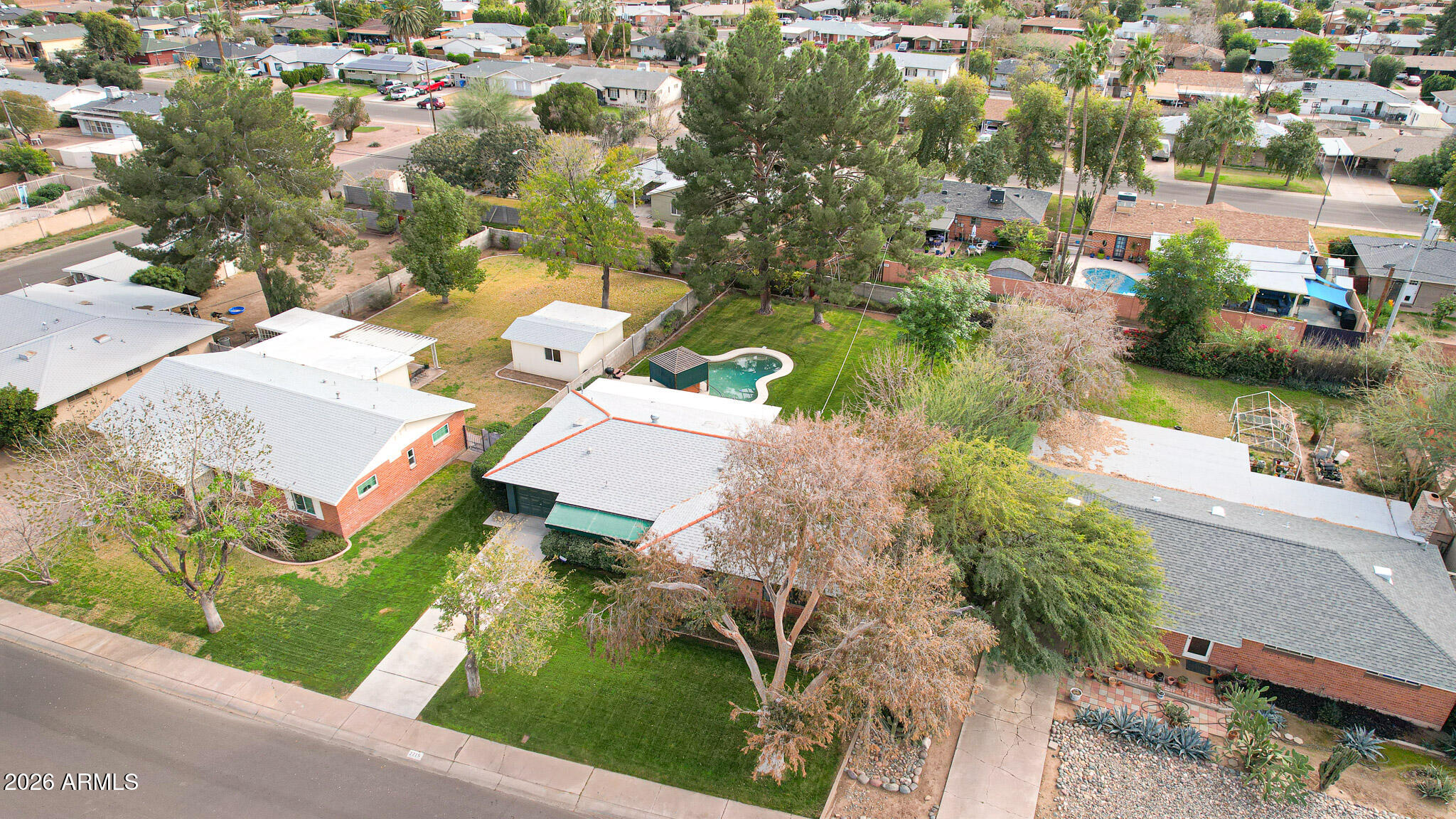 2215 West Earll Drive Phoenix, AZ 85015 - Photo 43 of 55 an aerial view of residential houses with outdoor space and street view