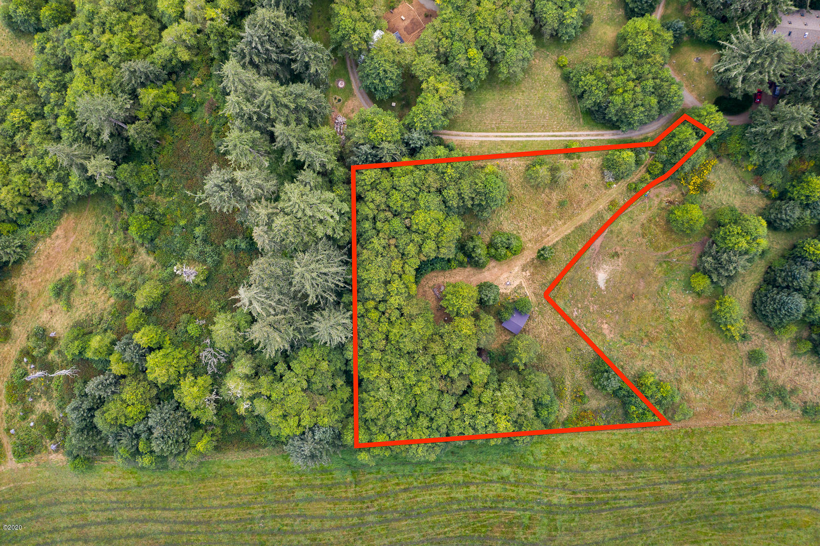 501 Rowan Road Neskowin, OR 97149 - Photo 21 of 21 Aerial lot lines approximate