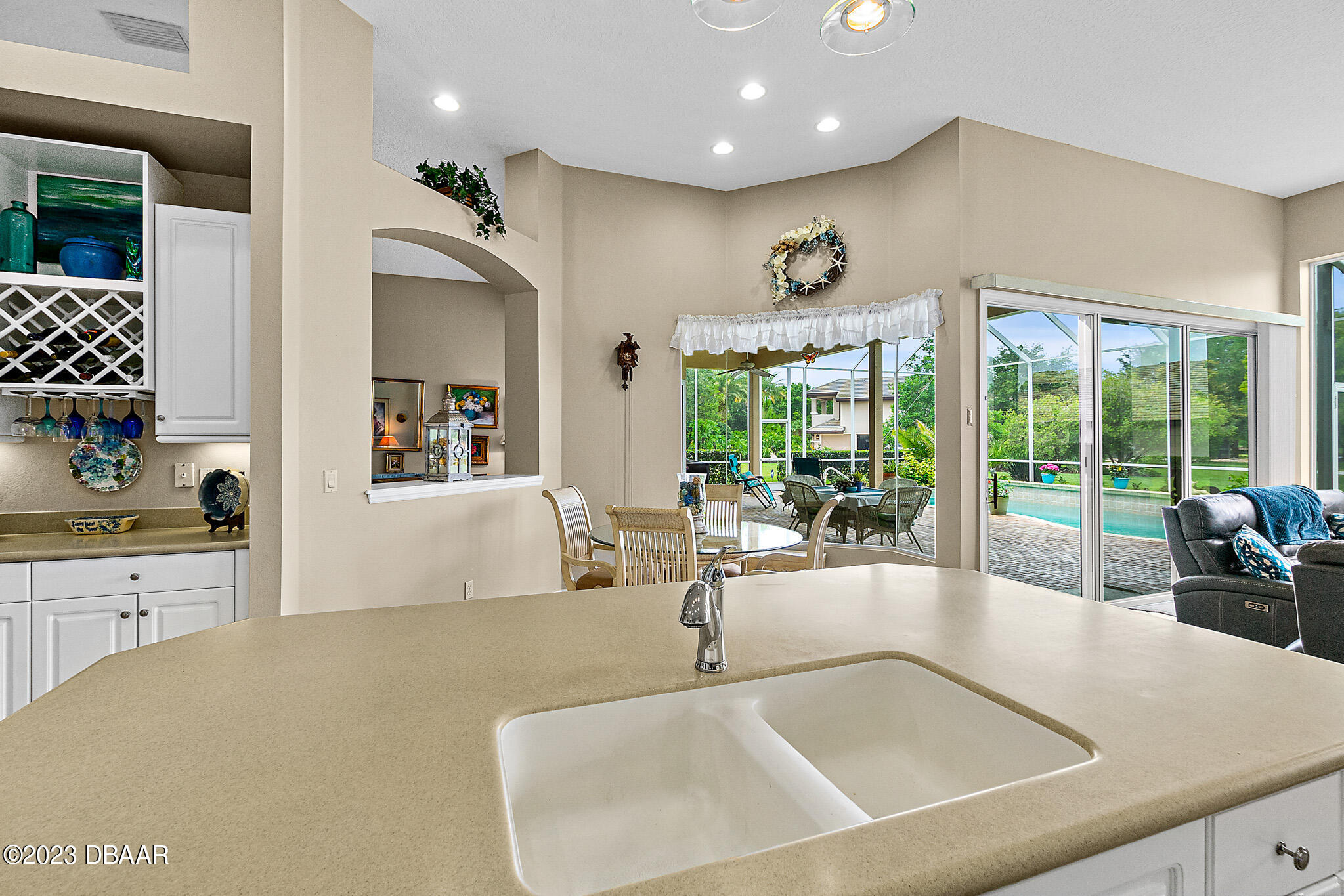 1083 Hampstead Lane Ormond Beach, FL 32174 - Photo 16 of 73 Sink Overlooks Breakfast Nook