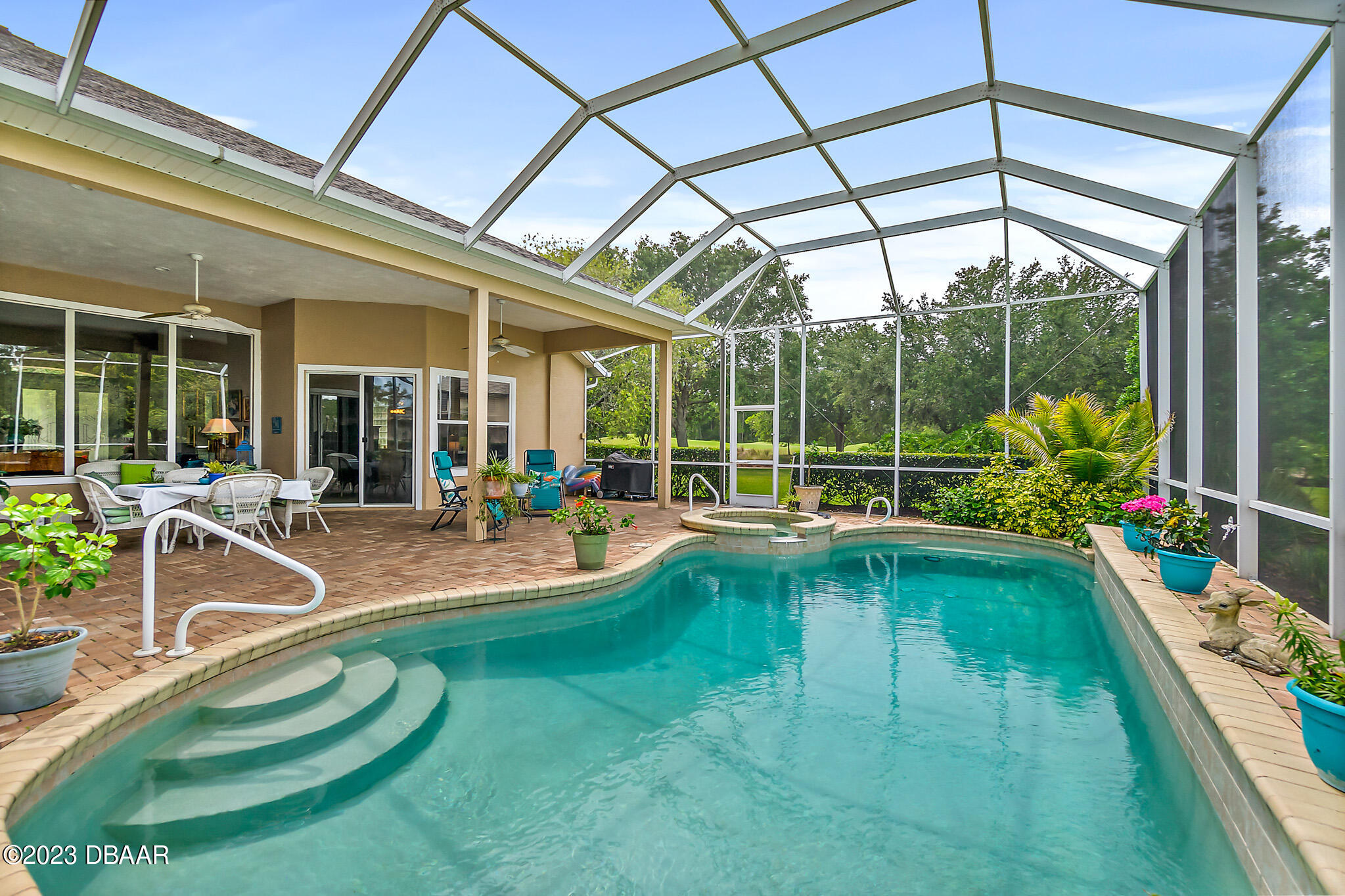1083 Hampstead Lane Ormond Beach, FL 32174 - Photo 44 of 73 Lanai & Pool