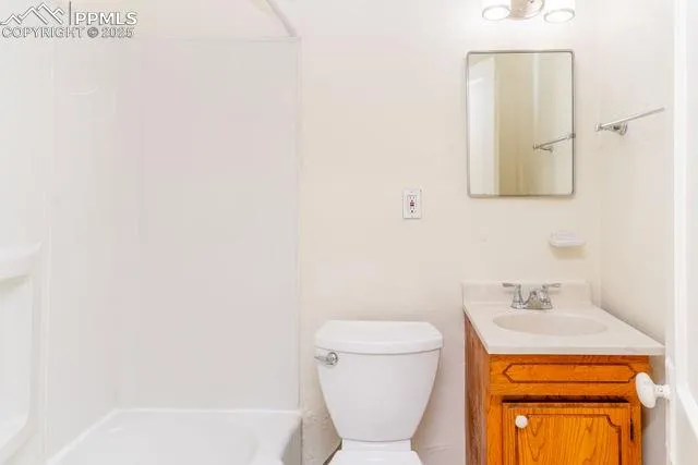 a view of a bathroom with a bathroom