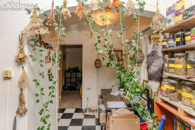 a view of a car park from a balcony