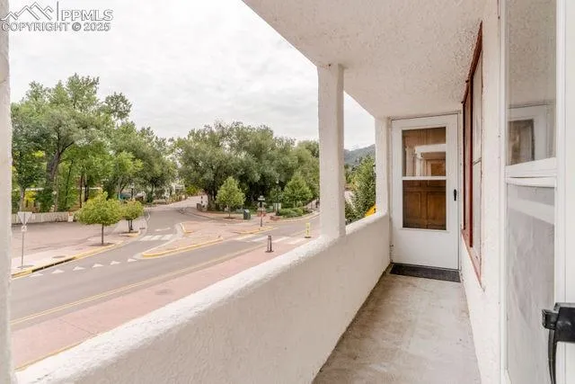 a view of outdoor space with seating