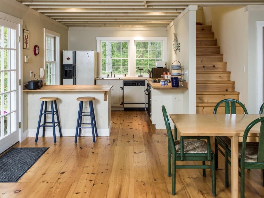 16 Bear End Road Boothbay Harbor, ME 04575 - Photo 27 of 34 Guest cottage kitchen with wood...
