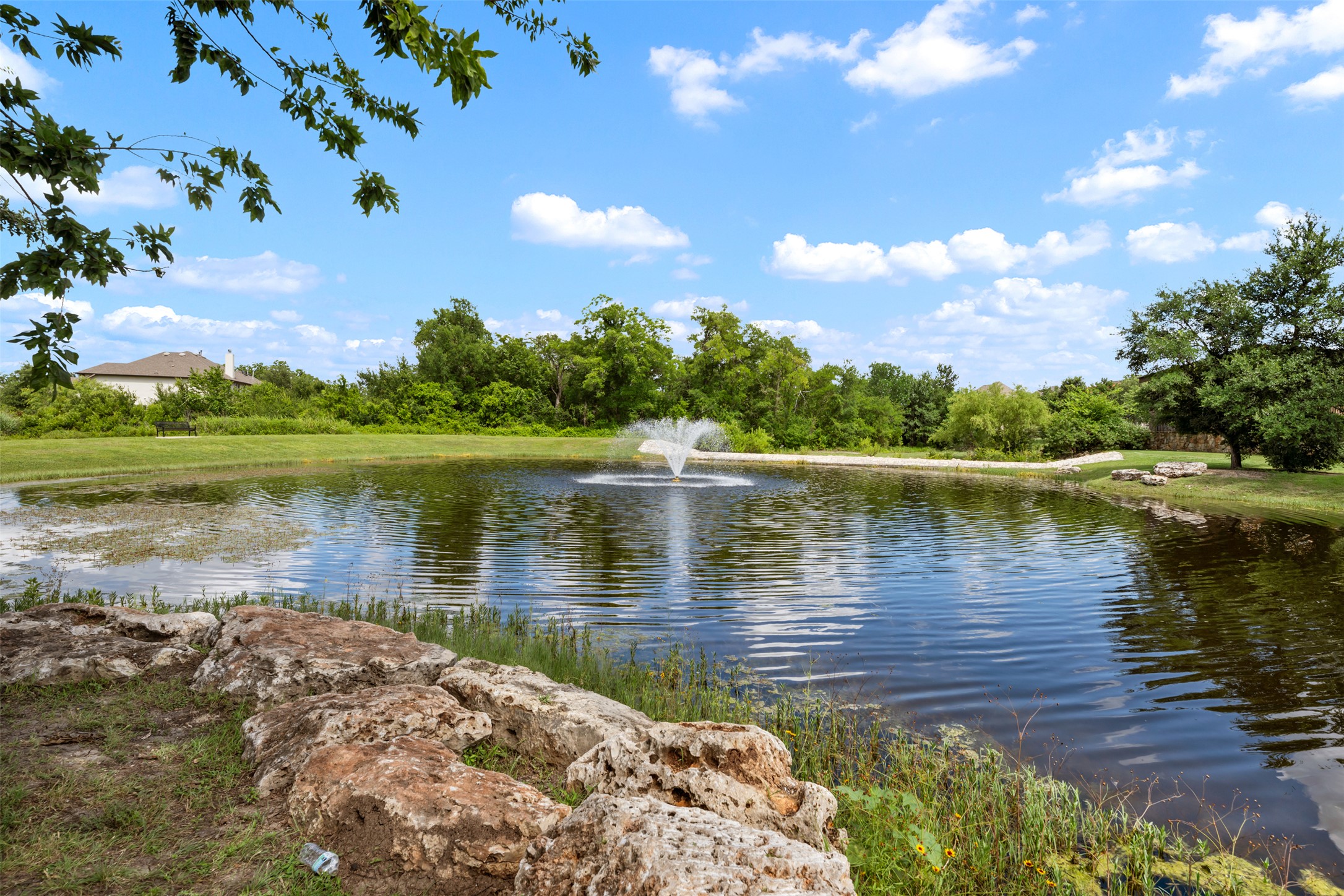 3021 Wedgescale Pass Leander, TX 78641 - Photo 34 of 40 a view of a lake with a big yard