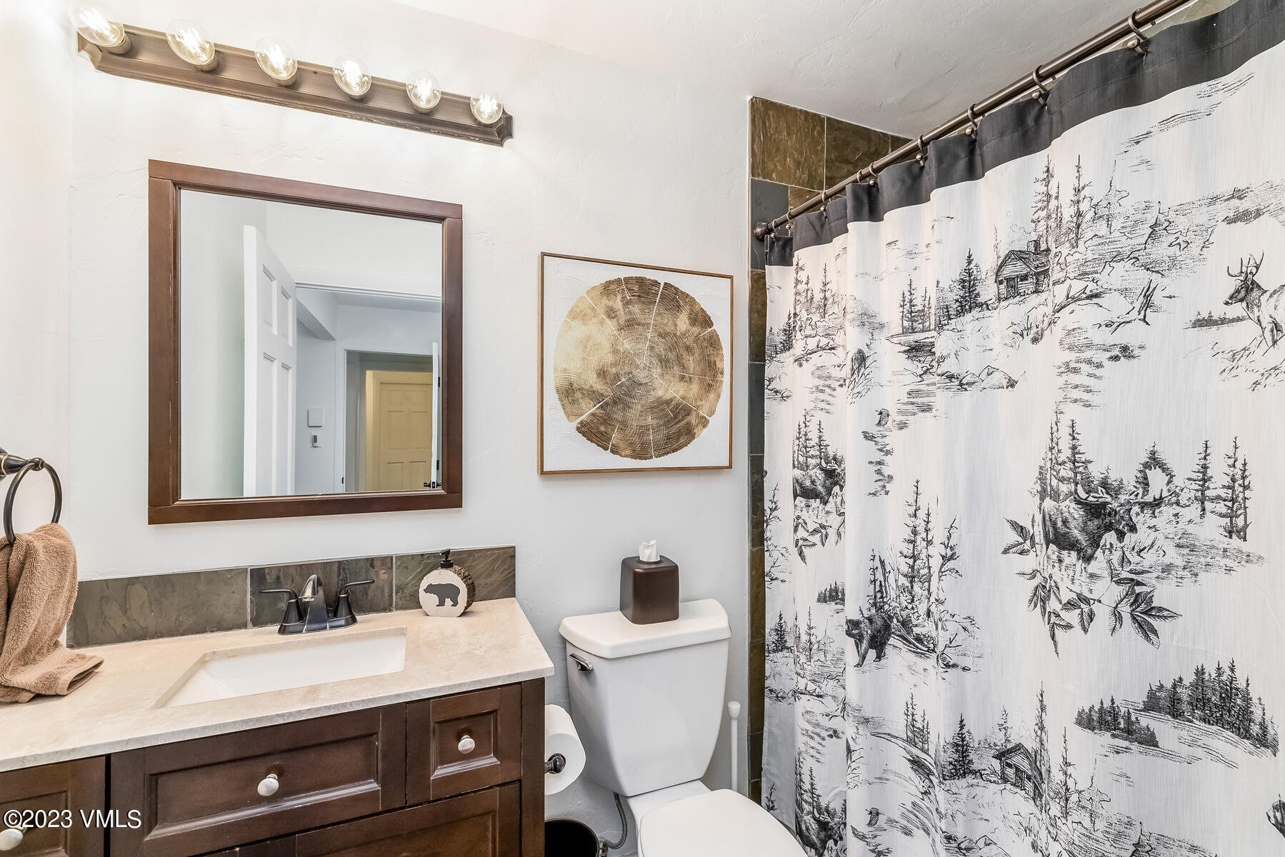 16 Eagle-Vail Road, Unit A1 Eagle-Vail, CO 81620 - Photo 21 of 30 a bathroom with a toilet sink and mirror