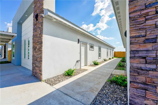 a front view of a house with entryway